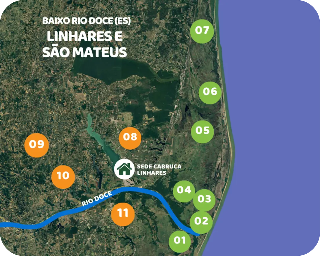 Mapa ou ilustração da abrangência do projeto